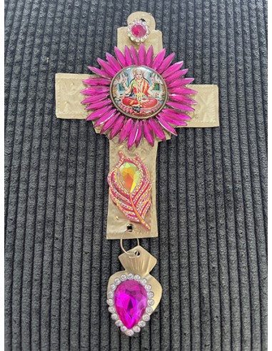 Ex Voto Croix Fuschia Viva Maria